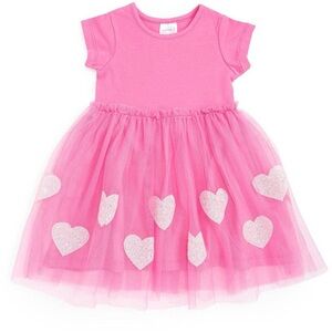 Sweet Wink Pink Heart Tulle Dress 12-18m